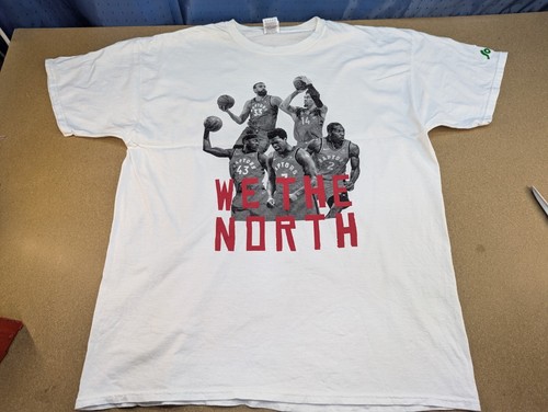 Toronto Raptors We The North weißes T-Shirt Herren Größe XL Spieler grafischer Druck