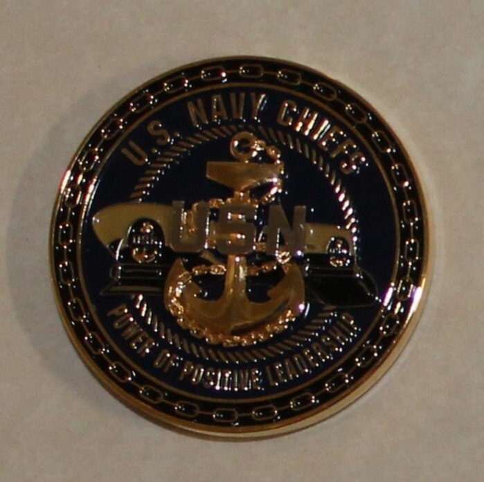 US Navy Chiefs Power of Positive Leadership Compass Navy Challenge Coin ...