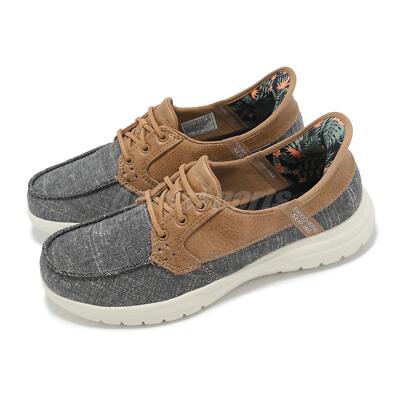 Skechers On-The-Go Flex-Coastal Sky Slip-Ins Black Brown Women