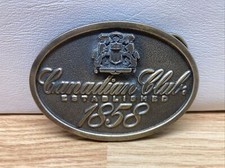 Canadian Club Established 1858 Belt Buckle Metal Fits 1.5" Made in USA Whiskey