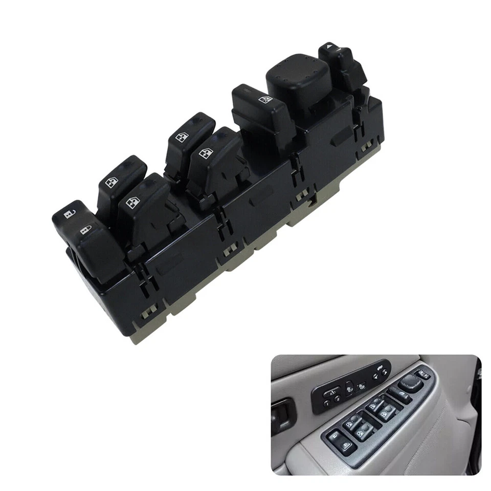 Interruptor de control de ventana para Chevrolet Suburban 1500 2500 Tahoe GMC Yukon 2003-2007 Foto 4 de 4