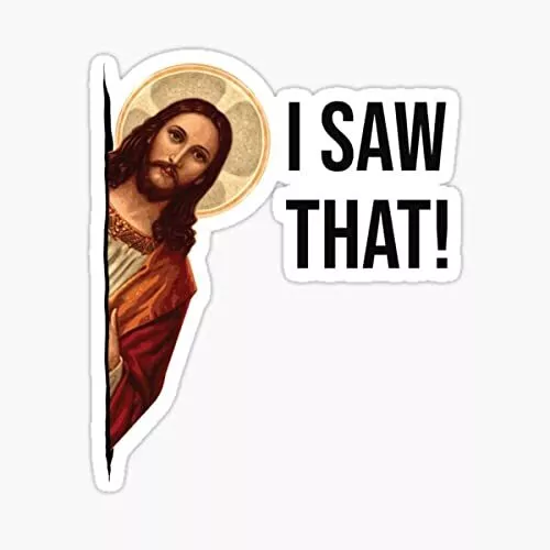 Pack Stickers, Sticker Jesus Funny I Saw That Meme, Stickers Decal for  Tumbler