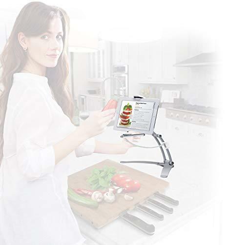 CTA Digital: 2-in-1 Kitchen Tablet Stand Wall/Desktop Mount W/Stylus for 7-13" - Picture 5 of 12