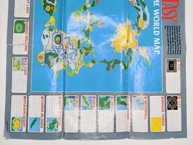 Final Fantasy 1990 Nintendo NES World Map / Enemy Chart NES-FF-USA(B)