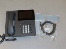 Lot of 5 Avaya 9641GS Gigabit IP Phone Touchscreen Office Business Phone stand