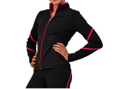 Chloe Noel Childrens Small 7-8 Pipings Swirl Figure Skating Jacket - J76