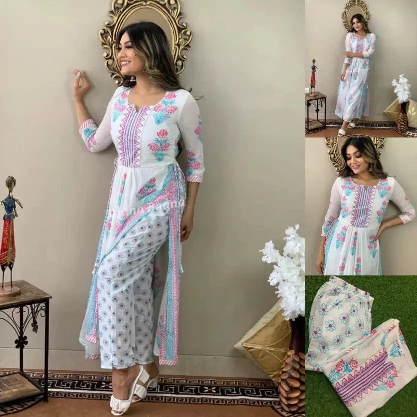 Buy Springs Shirt Style C Cut Kurti Pant Set at Amazon.in