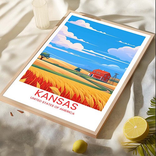 Kansas, USA - Travel Poster #2 - Picture 5 of 6