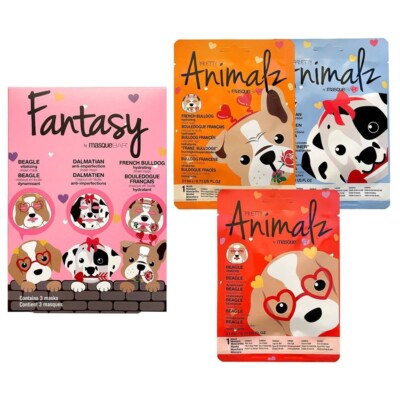 Fantasy / Masque Bar Puppy Love face Mask Gift Set - 3ct/0.71 fl oz party favor
