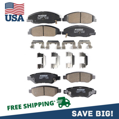 #ad For 2008 2011 2012 2013 2014 CADILLAC CTS JE5 Front and Rear Ceramic Brake Pads $30.82