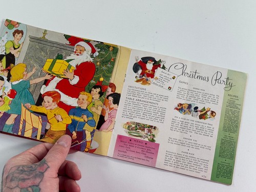vtg 1935 Childrens Party Book Halloween Christmas Santa Claus - Picture 7 of 9