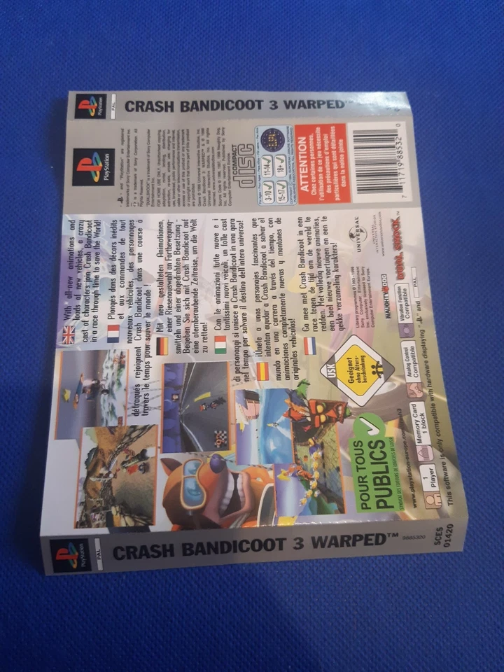Jaquette arrière seul sony playstation 1 PS1 - crash bandicoot 3 - Photo 1/1