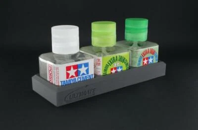 ULTIMATE MODELLING PRODUCTS Ultimate Glue Bottle Triple Holder (for Tamiya)