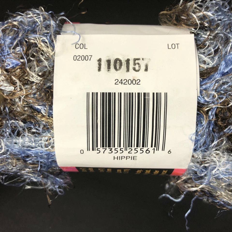 2 Skeins Cha Cha Yarn Patons 1.76 oz Hippie Nylon Novelty Ball Mini 50g-ONE LESS - Image 4 of 4