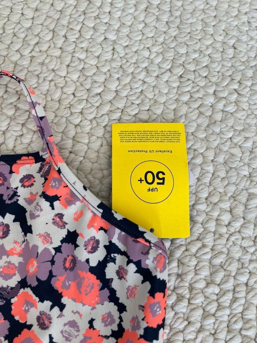 Gap Kids XL Girl's Floral Orange Multi One Piece Swimsuit