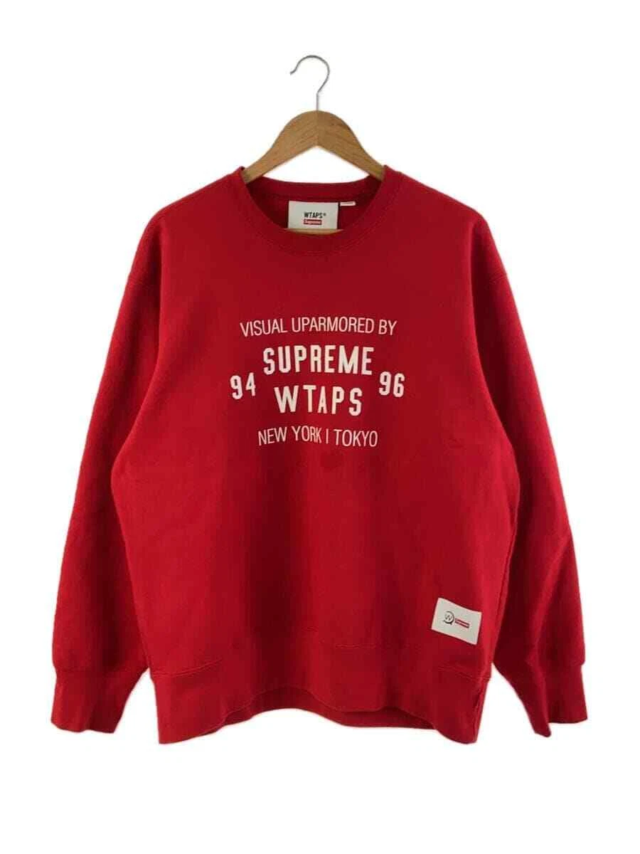 Sweat col ras du cou Supreme × WTAPS rouge M Occasion