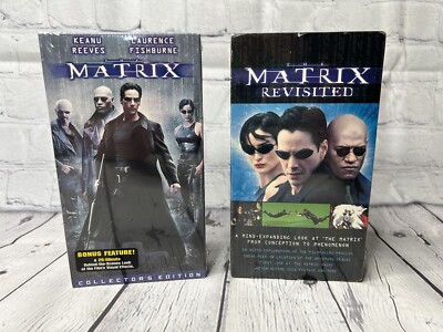 The Matrix (VHS 1999 Collectors Edition) & The Matrix Revisited (2001) Sealed