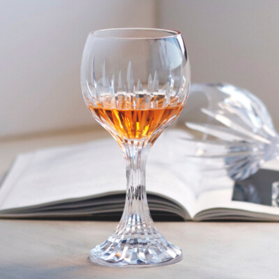 Clear 11oz Handmade Vintage Collection Goblet Hand Cut To Clear Crystal Glass