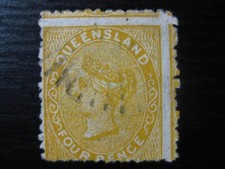 QUEENSLAND AUSTRALIAN STATES Sc. #59 scarce used stamp! SCV $42.50