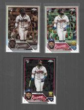 MICHAEL HARRIS II 2023 TOPPS CHROME ROOKIE BASE 79 SEPIA SILVER REFRACTOR RC CUP