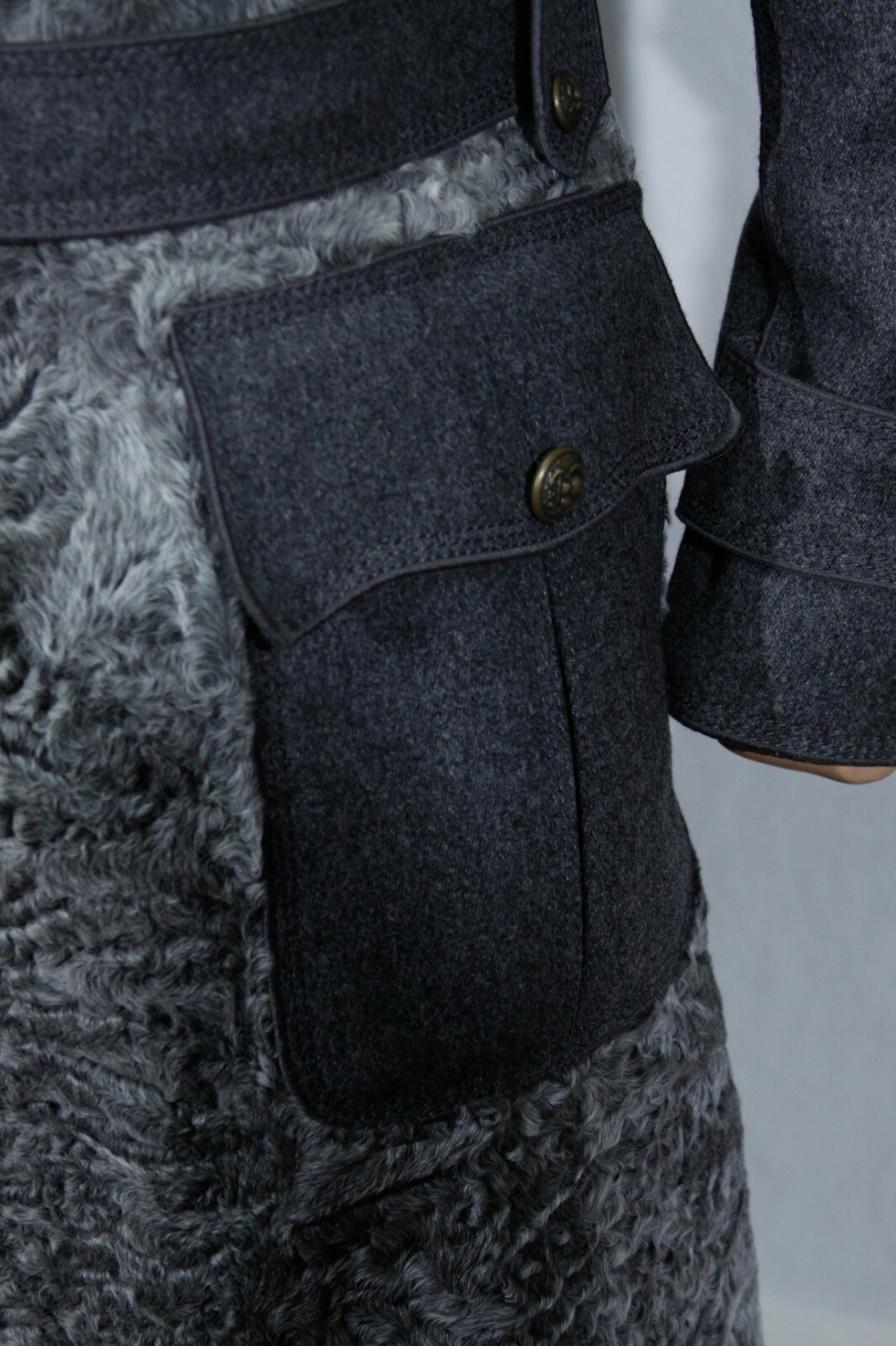Authentic D&G Dolce&Gabbana  Men's lamb wool coat. US 46 Made in italy image 6