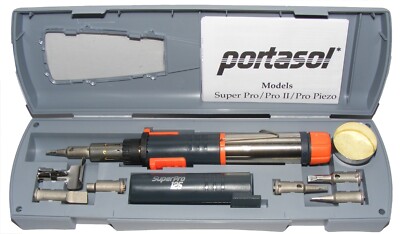 PORTASOL SUPER PRO 125 MK2 KABELLOSER GASLÖTKOLBEN FULL KIT SP-1K + EXTRAS