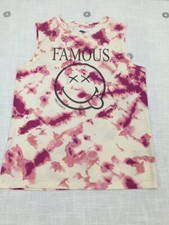 Old Navy Smile World Famous Tank Tie Died Shirt Youth XL 14-16 EUC
