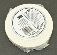 3M R3127 White Splicing Tape Roll - 12 mm Width x 4.5 mil Thick - +350 F - 17612