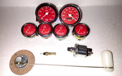 Smiths Elektrisch Temperatur Öl Volt Fuel Speedo180-0 Mph 0-80RPM