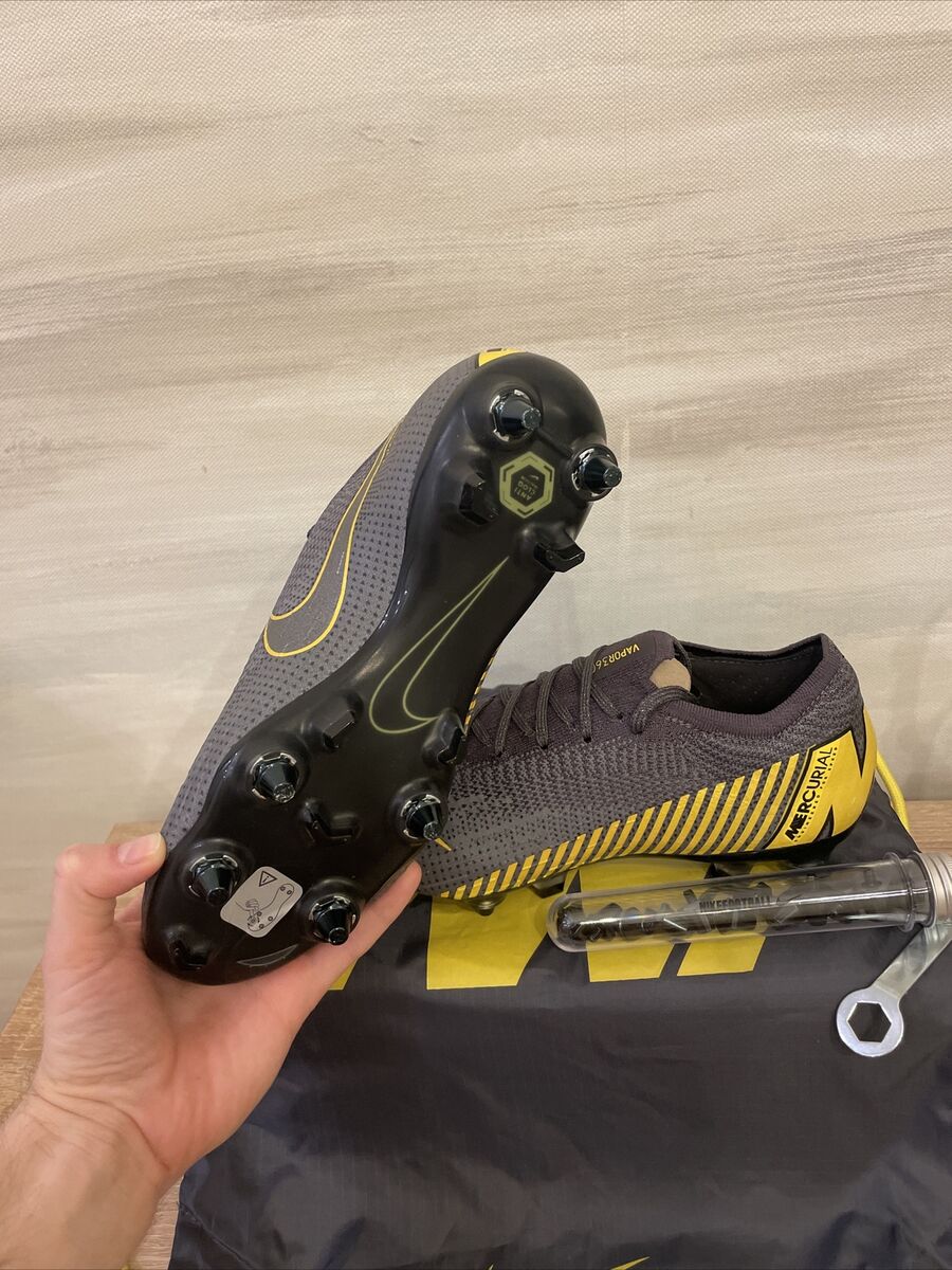 Nike Mercurial Vapor 12 360 Elite SG-PRO Thunder Grey Yellow Nike Mercurial Vapor 12 360 Elite SG-PRO Thunder Grey Yellow
