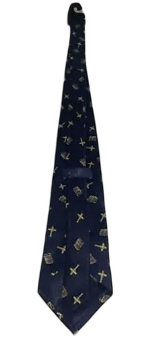 PARQUET Azul y Dorado Santa Biblia y Cruz Corbata Cuello Corbata Hecho a Mano NUEVO - Imagen 2 de 6