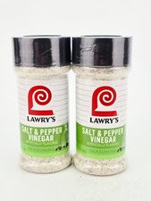 Lawrys Salt Pepper Vinegar Seasoning 5.99 oz Lot of 2 BB7/26