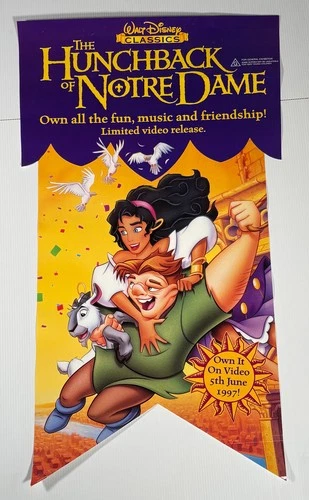 The Hunchback of Notre Dame 1997 Disney Original Australian Video Poster VHS