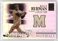 2002 Topps Tribute Milestone Materials Billy Herman #MIM-BH HOF e6p