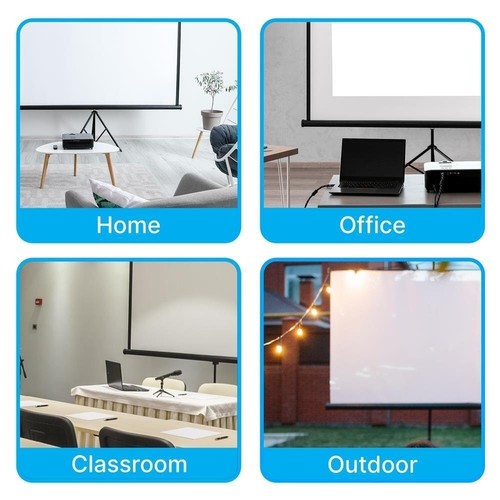Pyle Universal 100-Inch Tripod Screen - Floor Standing Portable Fold-Out Roll-Up - Afbeelding 6 van 6