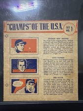 1940 Wheaties "Champs of the USA" -#1 RED RUFFING, LYNN PATRICK, BOB FELLER