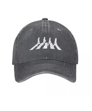 The Beatles Official Baseball Cap - Classic Drum Logo, Grey Adjustable Strapback