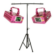 Chauvet 2 SCORPIONDUAL Scorpion Dual Beam Laser Fixture Package w/ T-Bar Stand