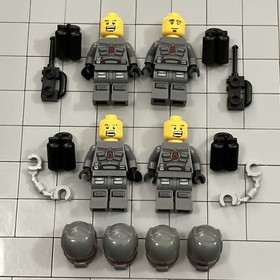 Lego Space Police 3 Officer 14 - Air Tanks #sp118 Lot Of 4 #5984 D3 8