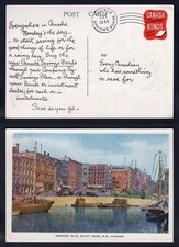 CANADA 1949 Obbligazioni di Risparmio Cartolina PUBBLICITARIA. Slip da mercato, San Giovanni NB