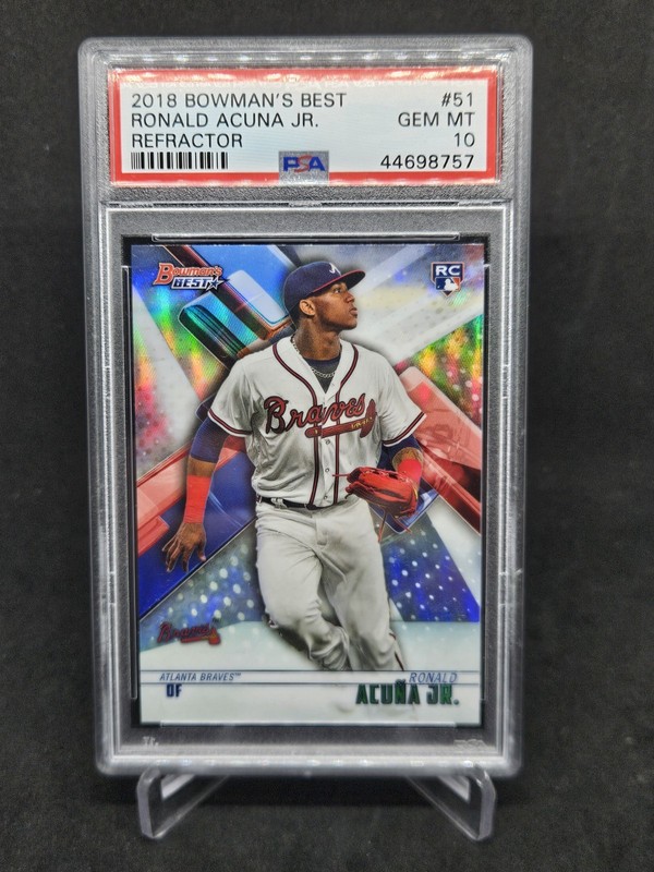2018 Bowman's Best Refractor #51 Ronald Acuna Jr Atlanta Braves PSA 10 RC