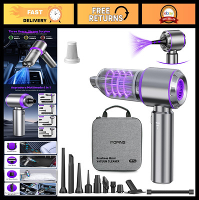 Powerful 80,000RPM Mini Vacuum & Air Duster 4-in-1 Cordless Cleaner - Handheld B