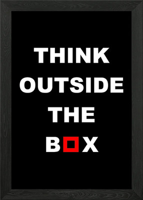 Think Outside the Box Gerahmtes Wandbild Poster Leinwanddruck Bild