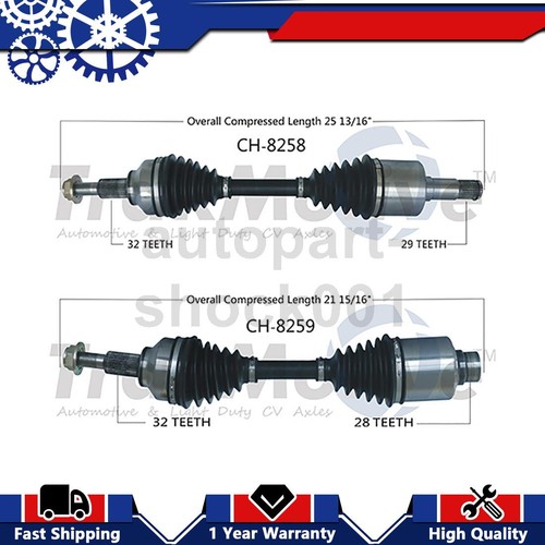 2 Front TrakMotive CV Axle Joint Shaft For Chrysler 200 2.4L 2014 2013 ...