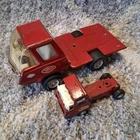 x2 1970s Tonka Flatbed Trucks Pressed Steel Made in USA Vintage As Is For Parts