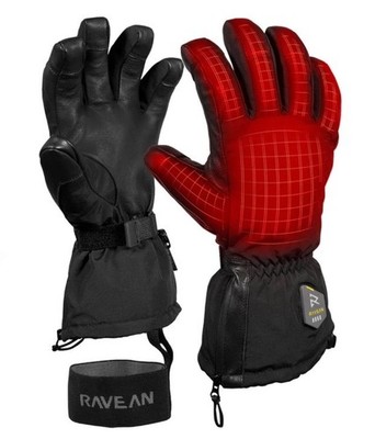 Ravean Heated Ski/Snowboard Gloves Size 8 w/ 7.4V Battery - New Open Box
