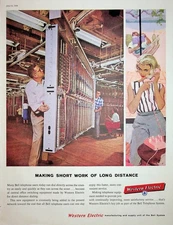 Original 1958 Vintage Telephone Ad: Western Electric, Unit of the Bell System