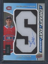 2024-25 SP Game Used Hockey Lane Hutson #DDM-LH Draft Day Marks Auto 