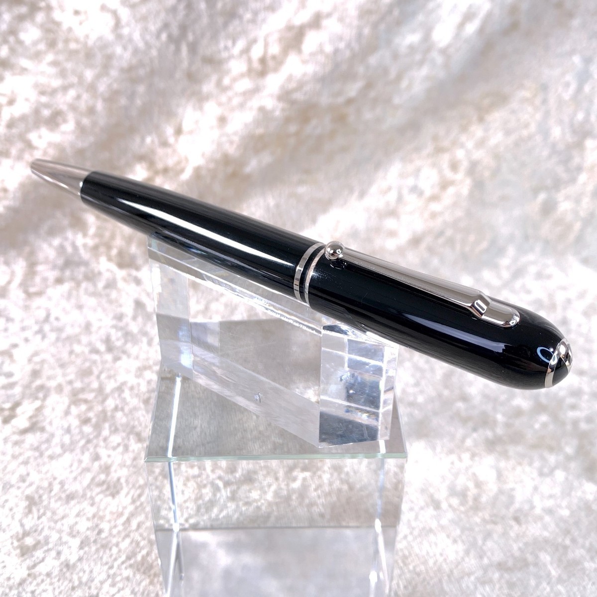 ダンヒル サイドカーミニ ボールペン NUZ2003 Dunhill Ballpoint Pen MINI Sidecar Black Resin Silver Palladium