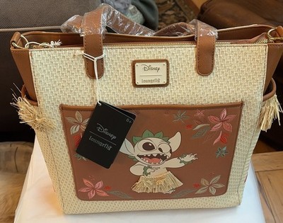 Loungefly Disney Lilo & Stitch Raffia Skirt Tote/ Backpack NWT